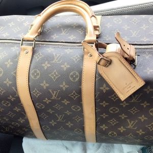 Louis Vuitton monogram 55 duffle keepall bag